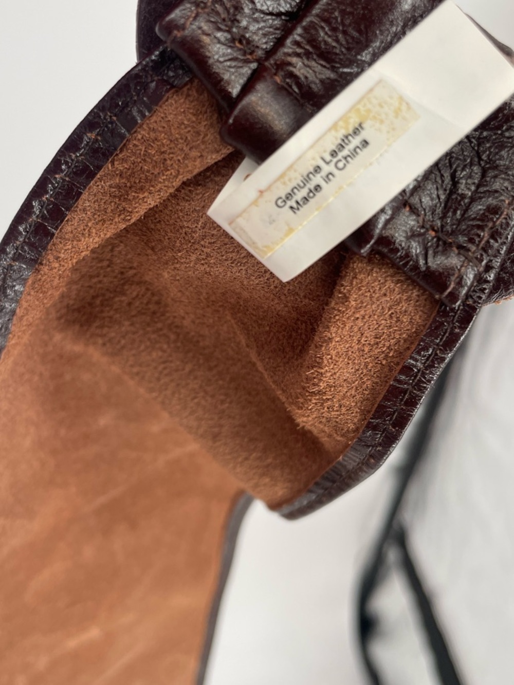 Talbots Genuine Leather Wide Brown Adjustable Waist Belt Size XS Round Buckle - Picture 7 of 8
